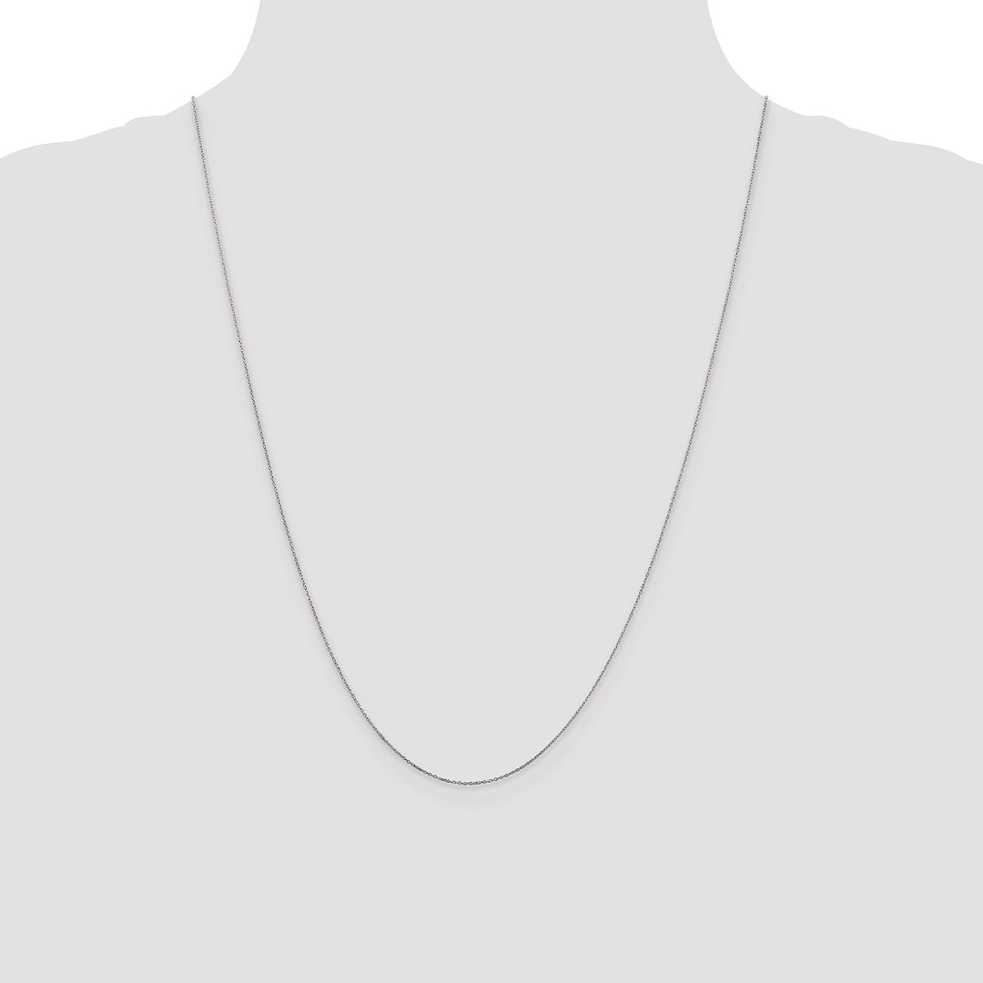 Lovely Rita's Chains 14k White Gold 0.50mm Solid D.C Cable Chain