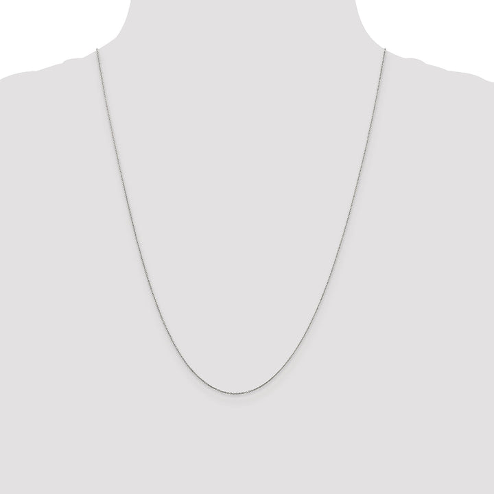 Lovely Rita's Chains 14k White Gold 0.50mm Solid D.C Cable Chain