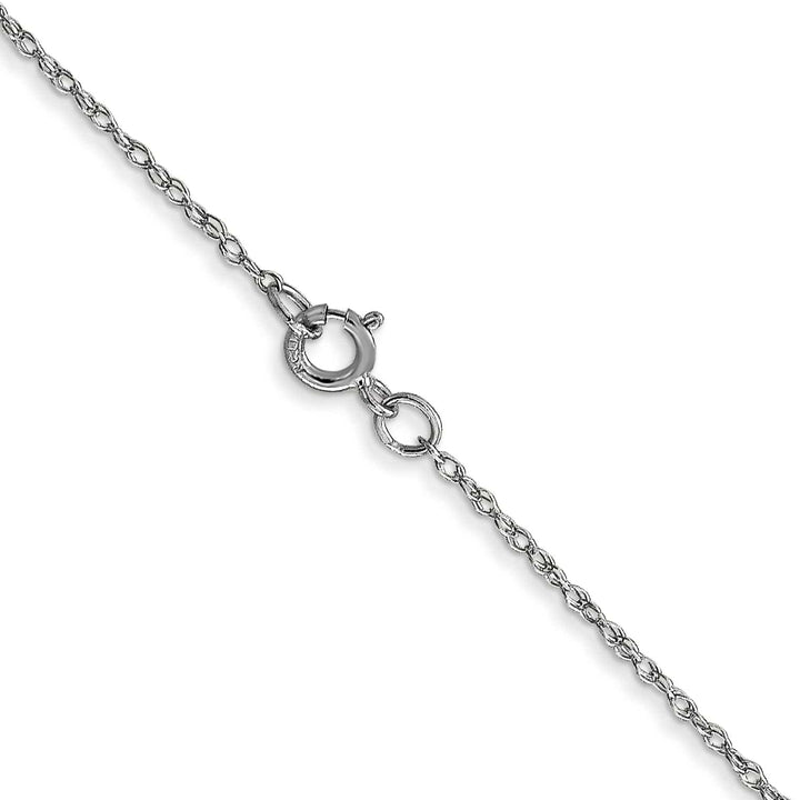 Lovely Rita's Chains 14k White Gold 0.60mm Carded Cable Rope Chain