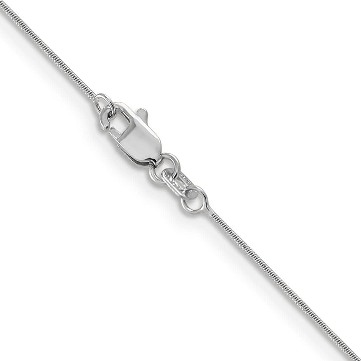 Lovely Rita's Chains 14k White Gold 0.60mm Solid Round Snake Chain