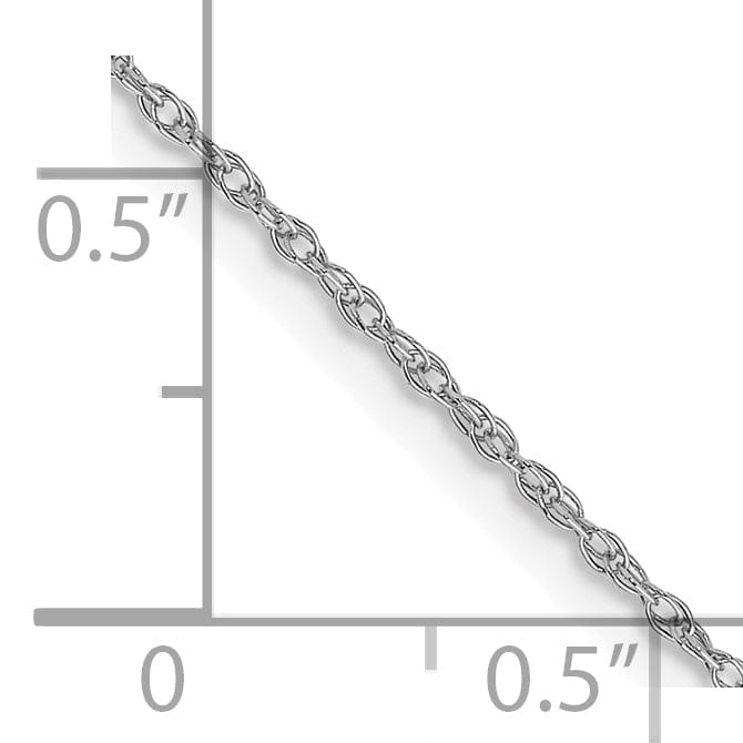 Lovely Rita's Chains 14k White Gold 0.70mm Carded Cable Rope Chain