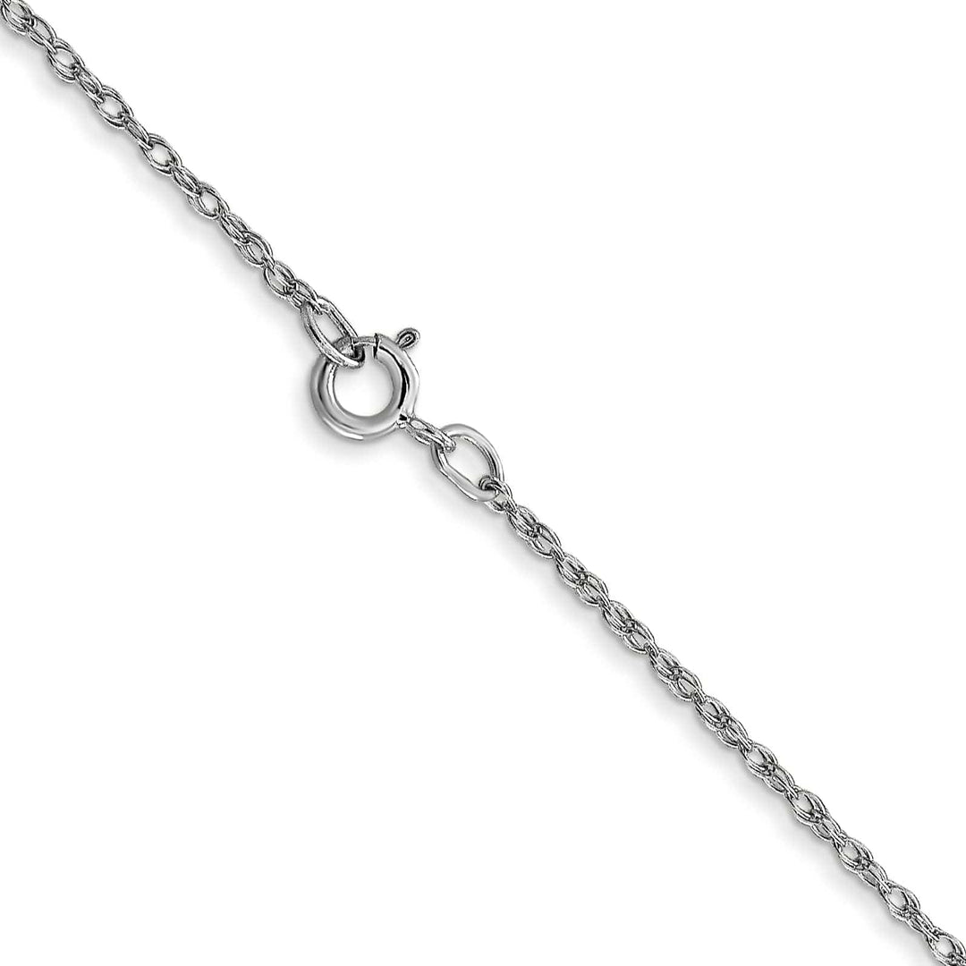 Lovely Rita's Chains 14k White Gold 0.70mm Carded Cable Rope Chain