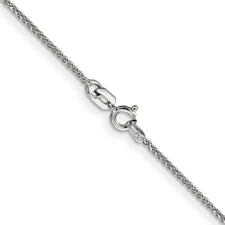 Lovely Rita's Chains 14k White Gold 0.80mm Diamond Cut Spiga Chain
