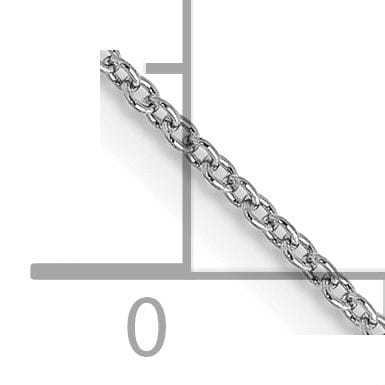 Lovely Rita's Chains 14k White Gold 0.80mm Solid Polish Cable Chain