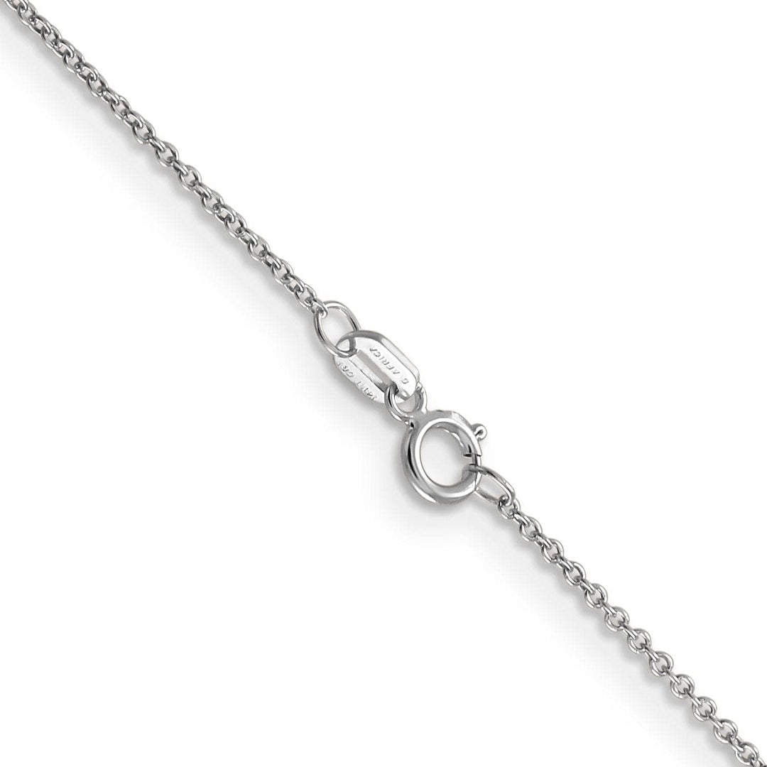 Lovely Rita's Chains 14k White Gold 0.80mm Solid Polish Cable Chain