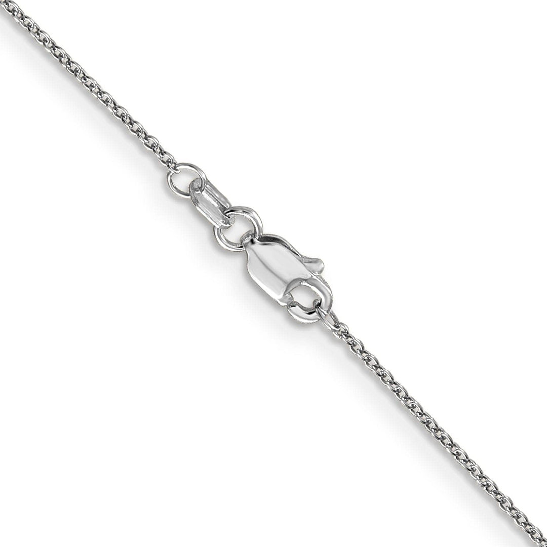 Lovely Rita's Chains 14k White Gold 0.80mm Solid Polish Cable Chain