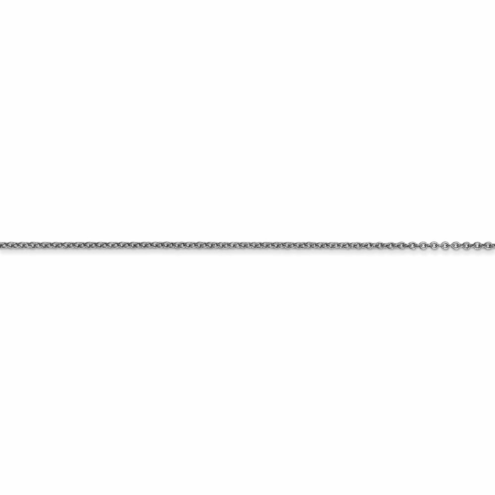 Lovely Rita's Chains 14k White Gold 0.80mm Solid Polish Cable Chain