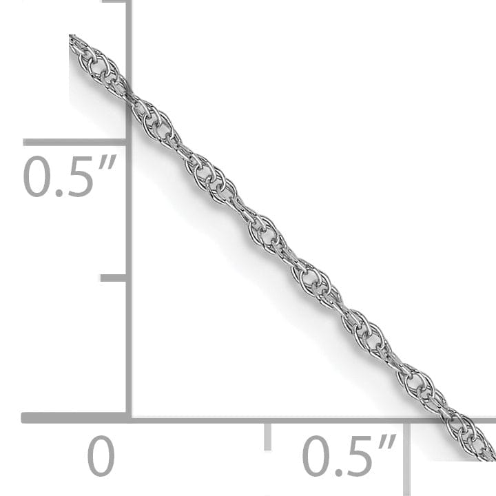 Lovely Rita's Chains 14K White Gold 0.95mm Carded Cable Rope Chain