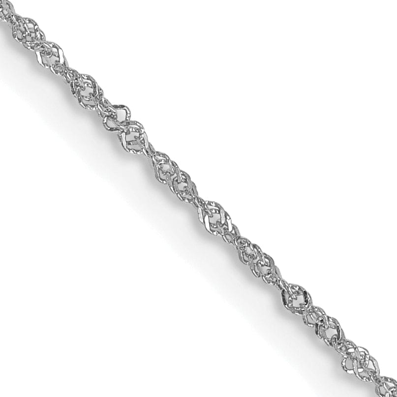 Lovely Rita's Chains 14k White Gold 1.00mm Polished Singapore Chain
