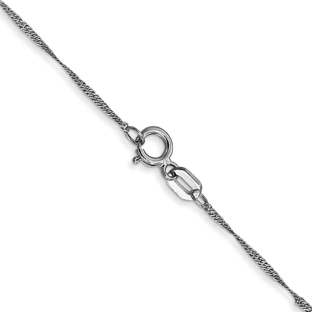 Lovely Rita's Chains 14k White Gold 1.00mm Polished Singapore Chain