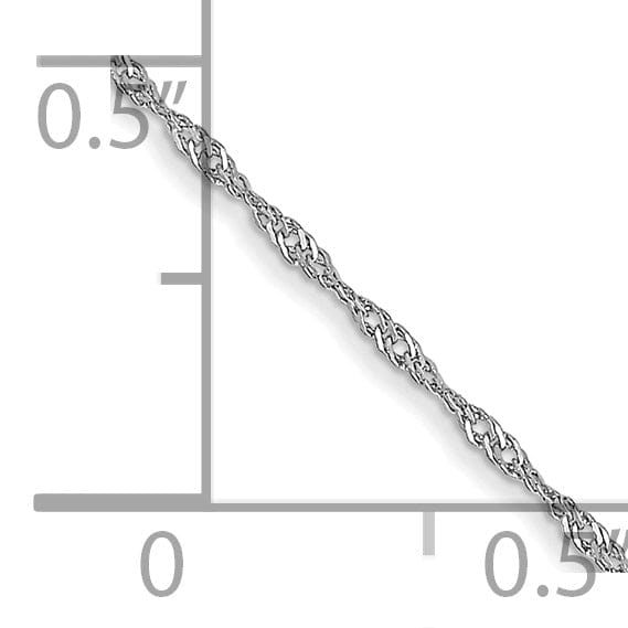 Lovely Rita's Chains 14k White Gold 1.00mm Singapore Carded Chain