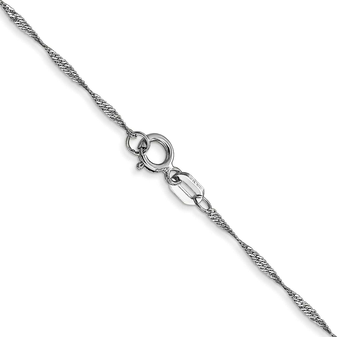 Lovely Rita's Chains 14k White Gold 1.00mm Singapore Carded Chain