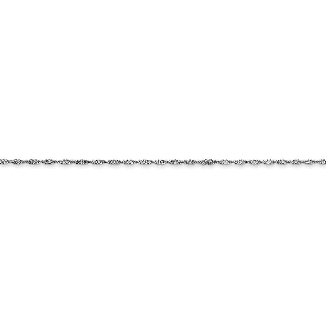 Lovely Rita's Chains 14k White Gold 1.00mm Singapore Carded Chain