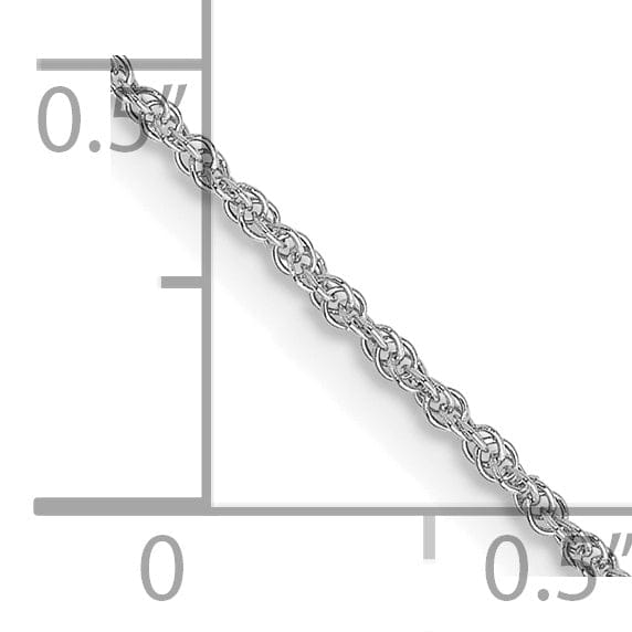 Lovely Rita's Chains 14k White Gold 1.10mm Baby Rope Chain