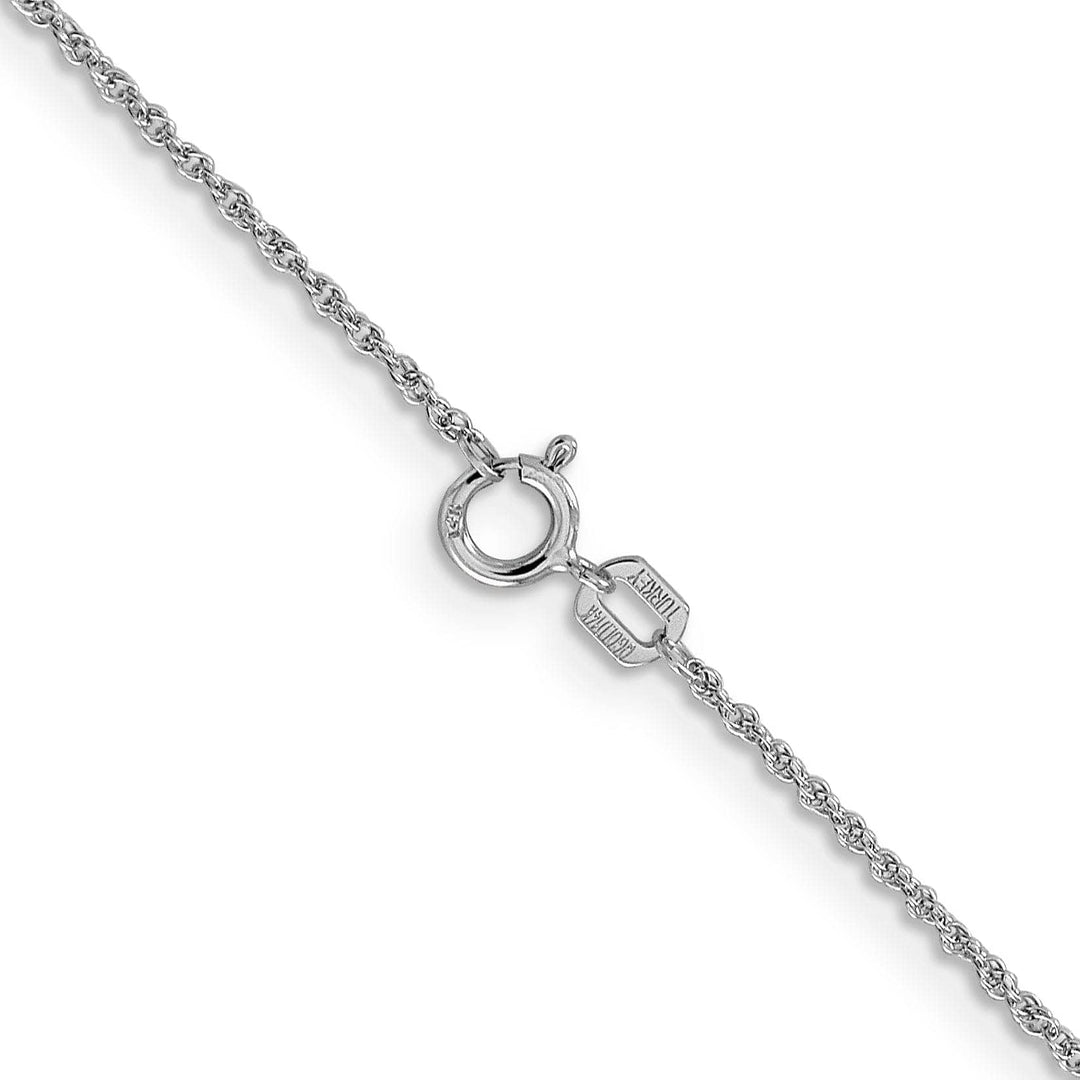 Lovely Rita's Chains 14k White Gold 1.10mm Baby Rope Chain