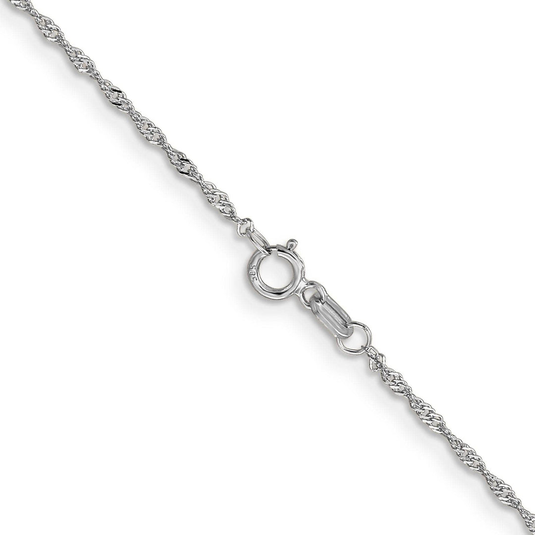 Lovely Rita's Chains 14k White Gold 1.10mm Polished Singapore Chain