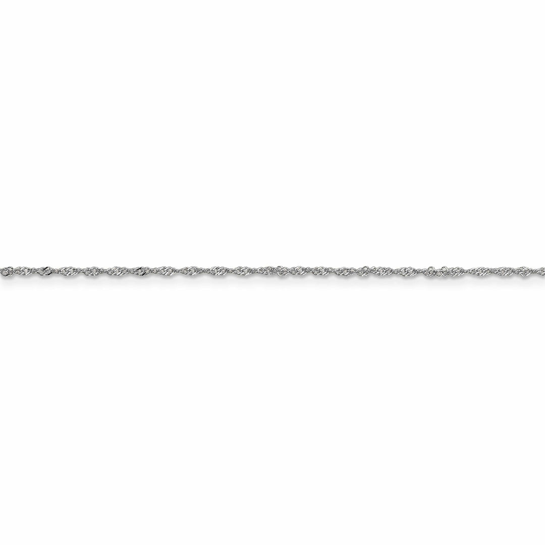 Lovely Rita's Chains 14k White Gold 1.10mm Polished Singapore Chain