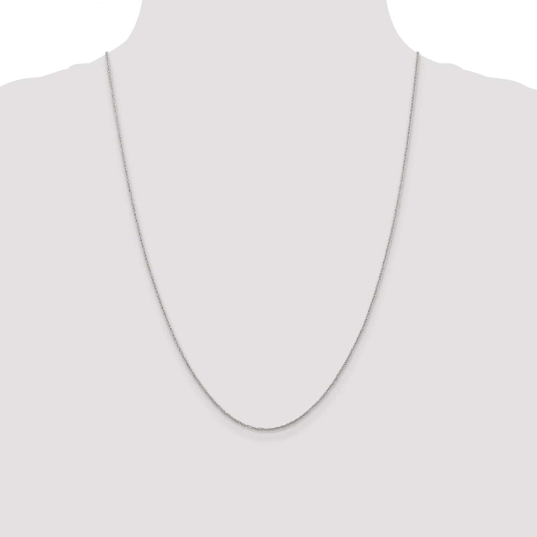 Lovely Rita's Chains 14K White Gold 1.10mm Polished Solid Ropa Chain