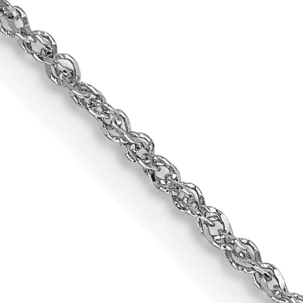 Lovely Rita's Chains 14K White Gold 1.10mm Polished Solid Ropa Chain