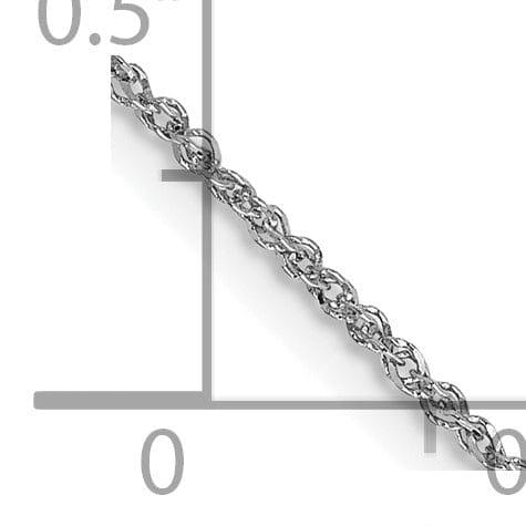 Lovely Rita's Chains 14K White Gold 1.10mm Polished Solid Ropa Chain