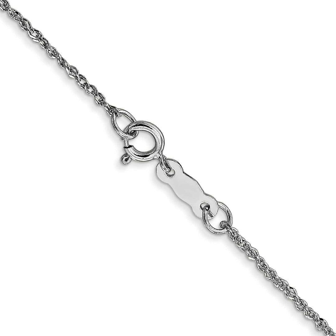 Lovely Rita's Chains 14K White Gold 1.10mm Polished Solid Ropa Chain