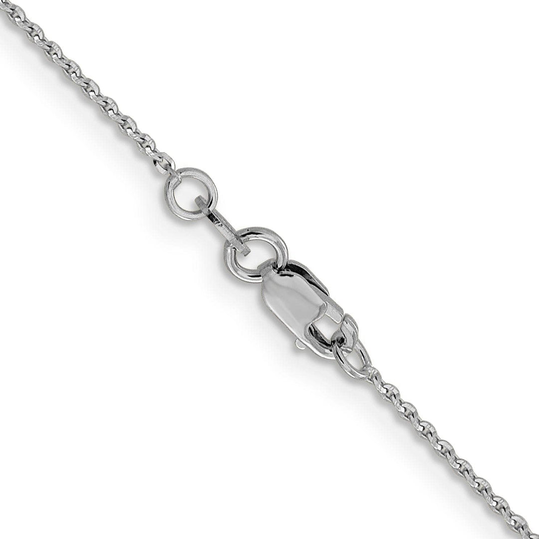 Lovely Rita's Chains 14K White Gold 1.15 m D.C Oval Cable Link Chain