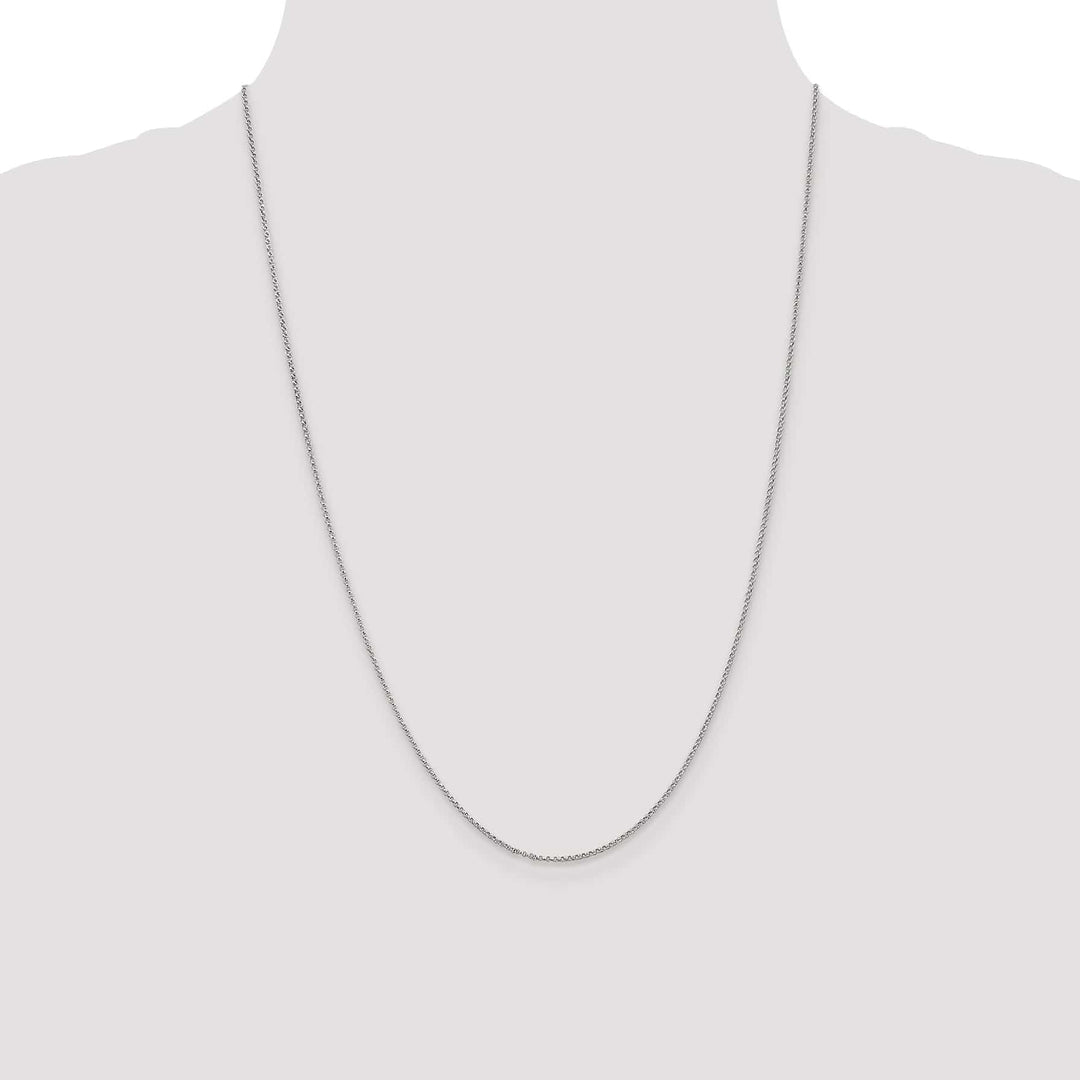 Lovely Rita's Chains 14k White Gold 1.15 mm Rolo Pendant Chain