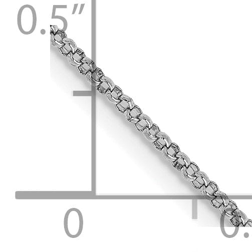 Lovely Rita's Chains 14k White Gold 1.15 mm Rolo Pendant Chain