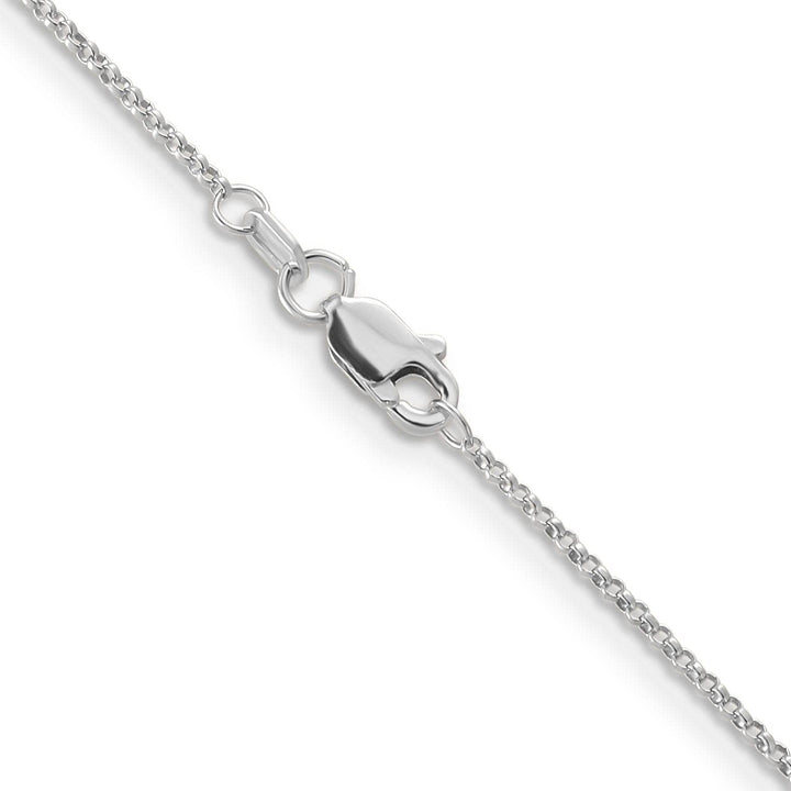 Lovely Rita's Chains 14k White Gold 1.15 mm Rolo Pendant Chain