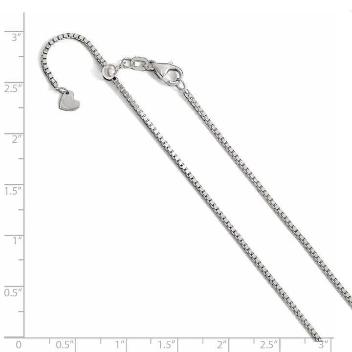 Lovely Rita's Chains 14k White Gold 1.20mm Adjustable Box Chain