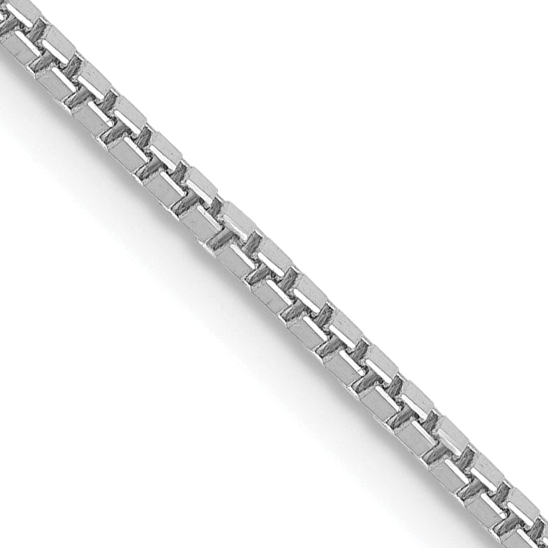 Lovely Rita's Chains 14k White Gold 1.20mm Polished Solid Box Chain