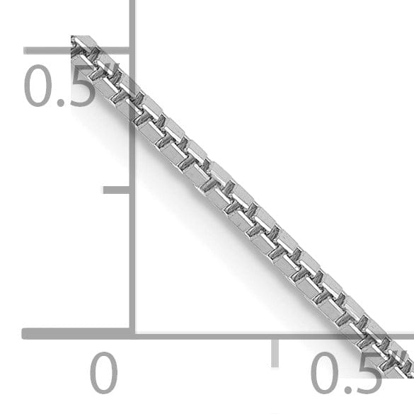 Lovely Rita's Chains 14k White Gold 1.20mm Polished Solid Box Chain