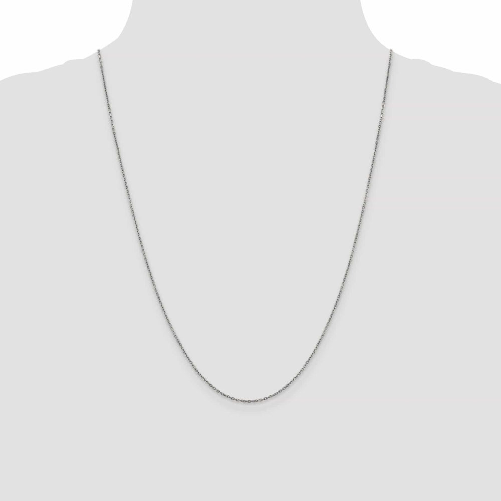 Lovely Rita's Chains 14K White Gold 1.25 mm D.C Rolo Chain