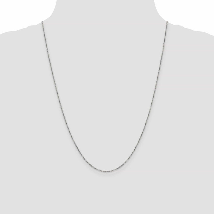 Lovely Rita's Chains 14K White Gold 1.25 mm D.C Rolo Chain