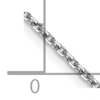 Lovely Rita's Chains 14K White Gold 1.25 mm D.C Rolo Chain