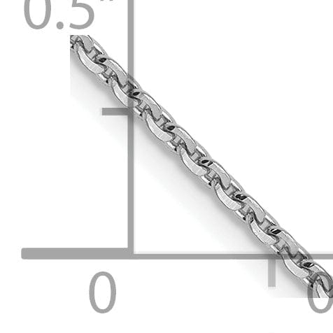 Lovely Rita's Chains 14K White Gold 1.25 mm DC Oval Cable Link Chain