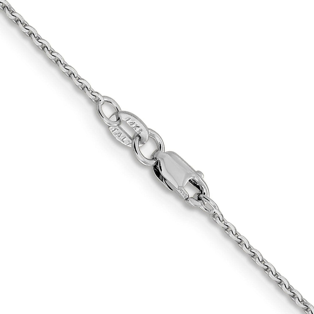 Lovely Rita's Chains 14K White Gold 1.25 mm DC Oval Cable Link Chain