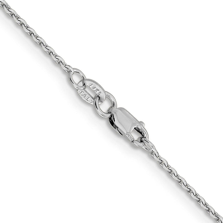 Lovely Rita's Chains 14K White Gold 1.25 mm DC Oval Cable Link Chain