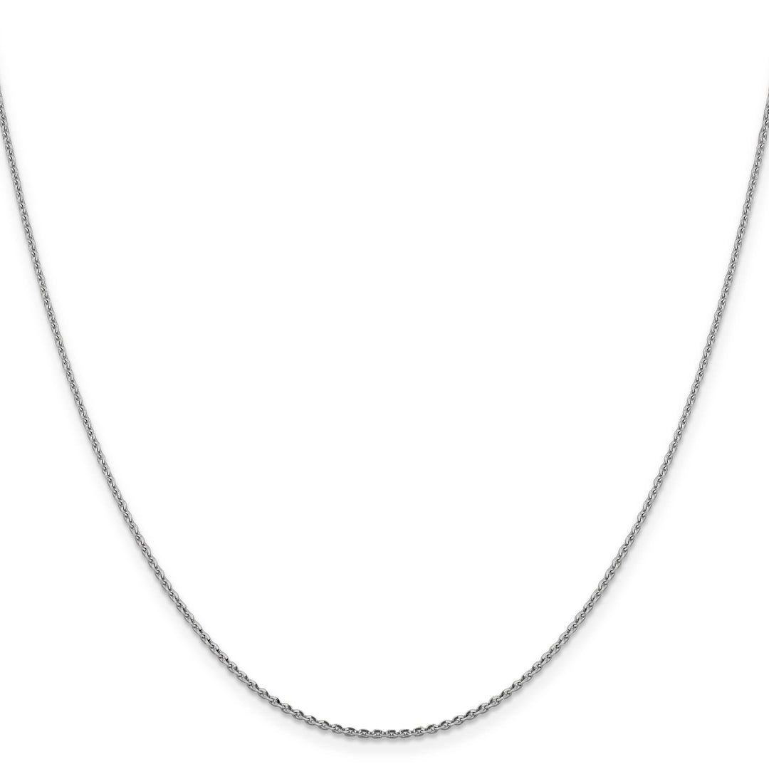 Lovely Rita's Chains 14K White Gold 1.25 mm DC Oval Cable Link Chain