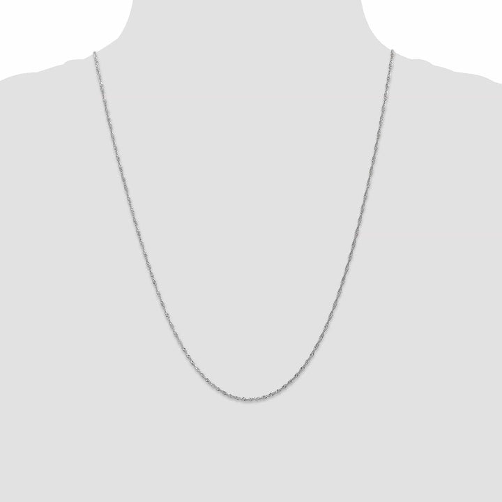 Lovely Rita's Chains 14K White Gold 1.3 mm Singapore Chain