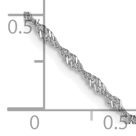 Lovely Rita's Chains 14K White Gold 1.3 mm Singapore Chain