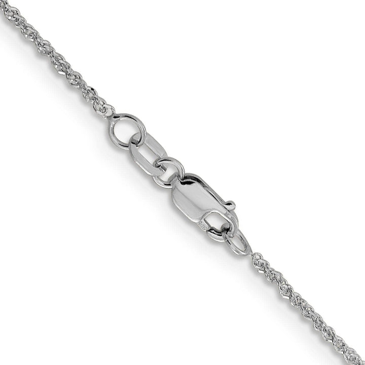 Lovely Rita's Chains 14K White Gold 1.3 mm Sparkle Singapore Chain