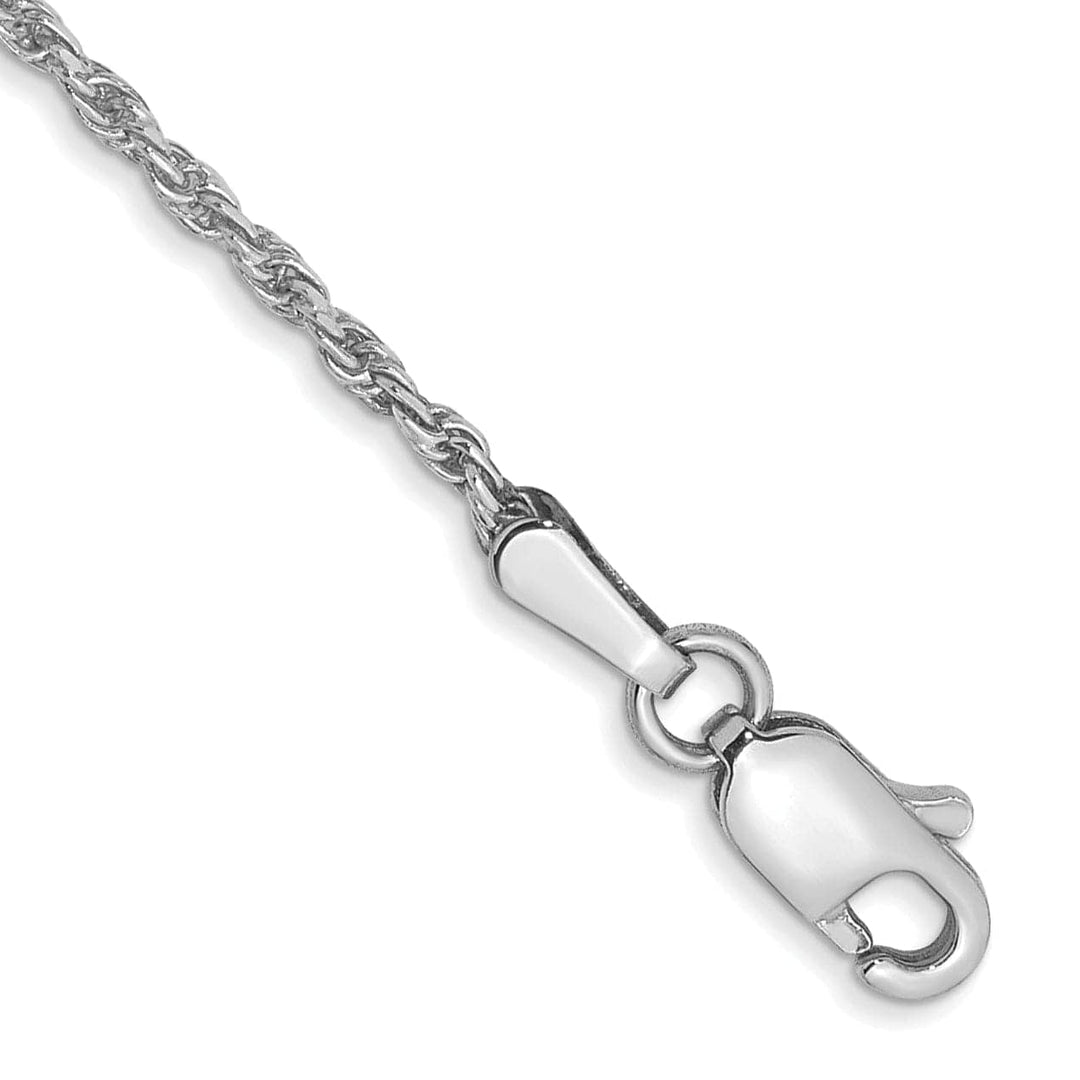 Lovely Rita's Chains 14k White Gold 1.30mm Diamond Cut Rope Chain