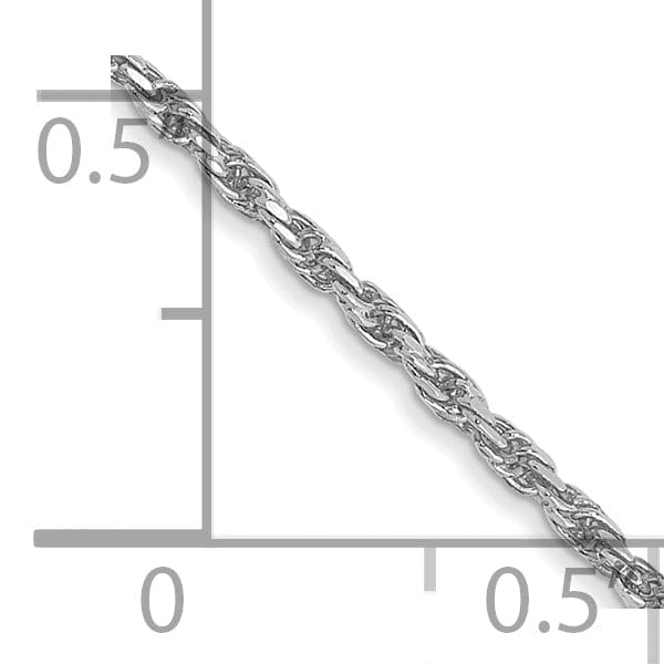 Lovely Rita's Chains 14k White Gold 1.30mm Diamond Cut Rope Chain