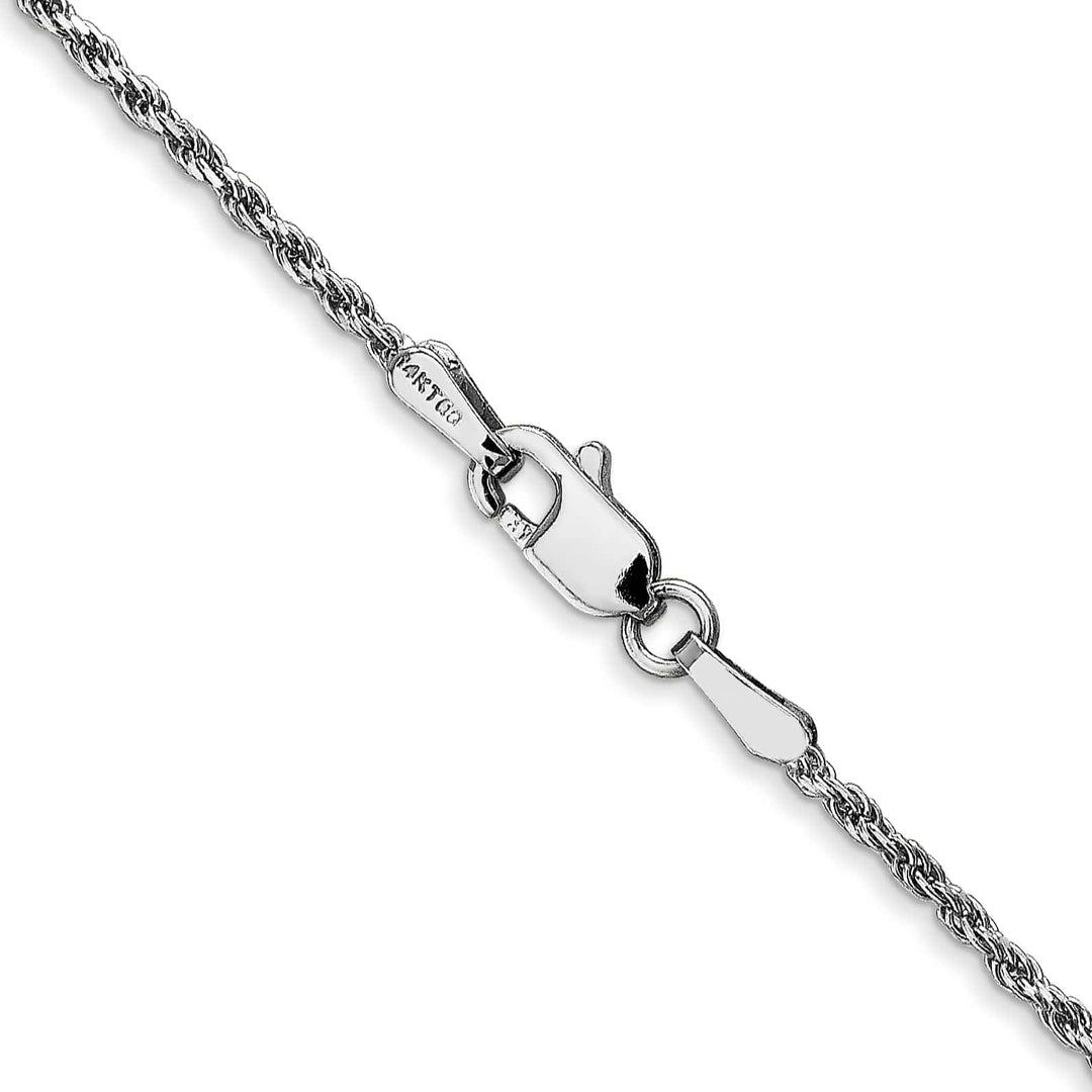 Lovely Rita's Chains 14k White Gold 1.30mm Diamond Cut Rope Chain