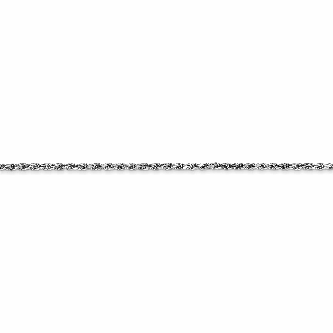 Lovely Rita's Chains 14k White Gold 1.30mm Diamond Cut Rope Chain