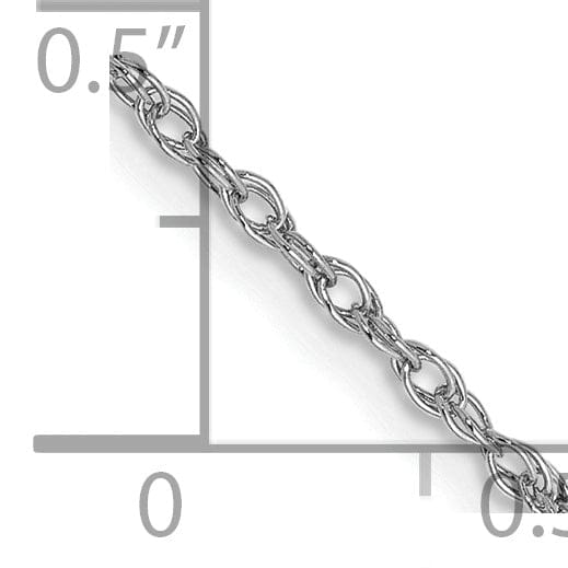 Lovely Rita's Chains 14k White Gold 1.30mm Heavy-Baby Rope Chain