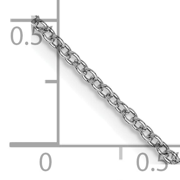 Lovely Rita's Chains 14k White Gold 1.30mm Round Link Cable Chain