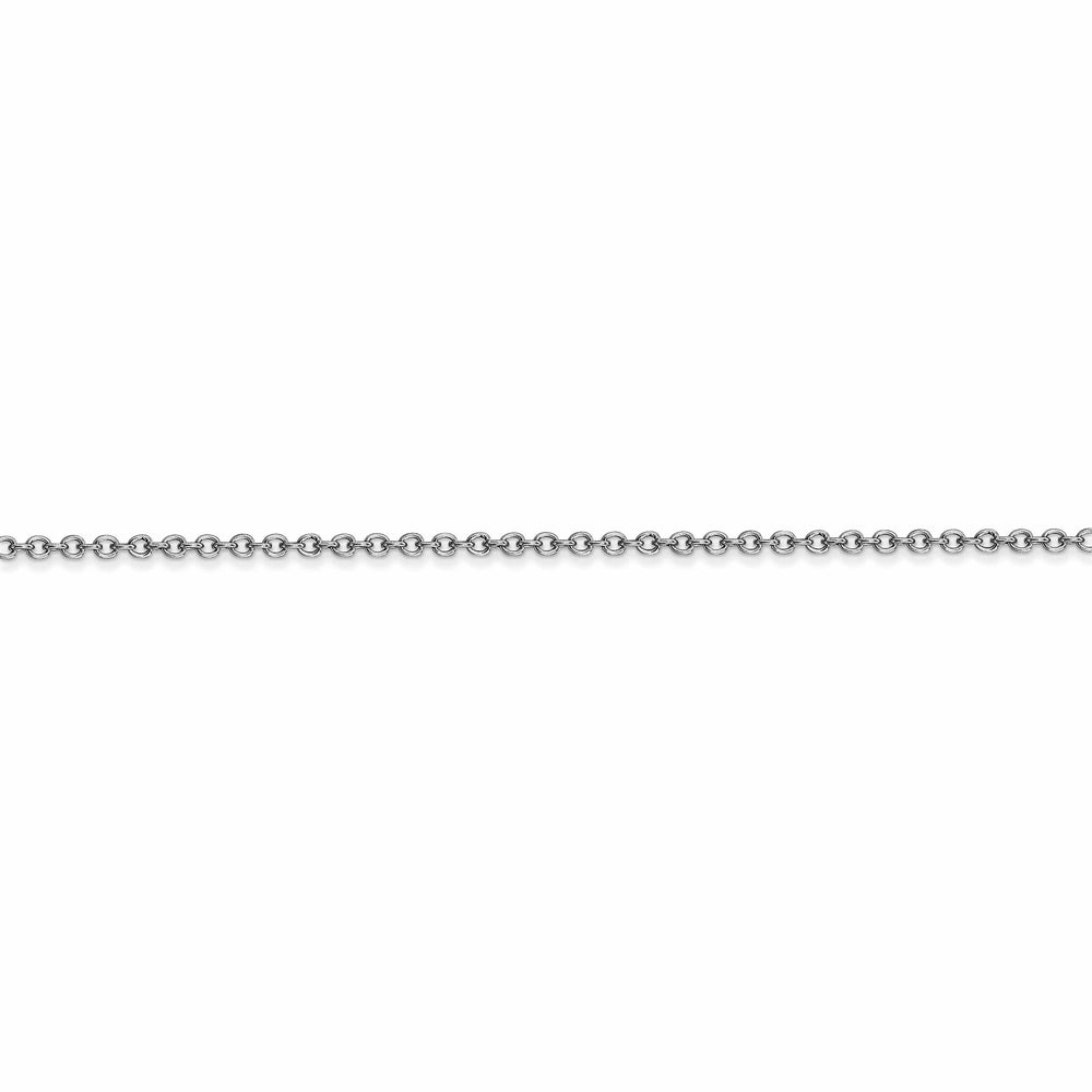 Lovely Rita's Chains 14k White Gold 1.30mm Round Link Cable Chain