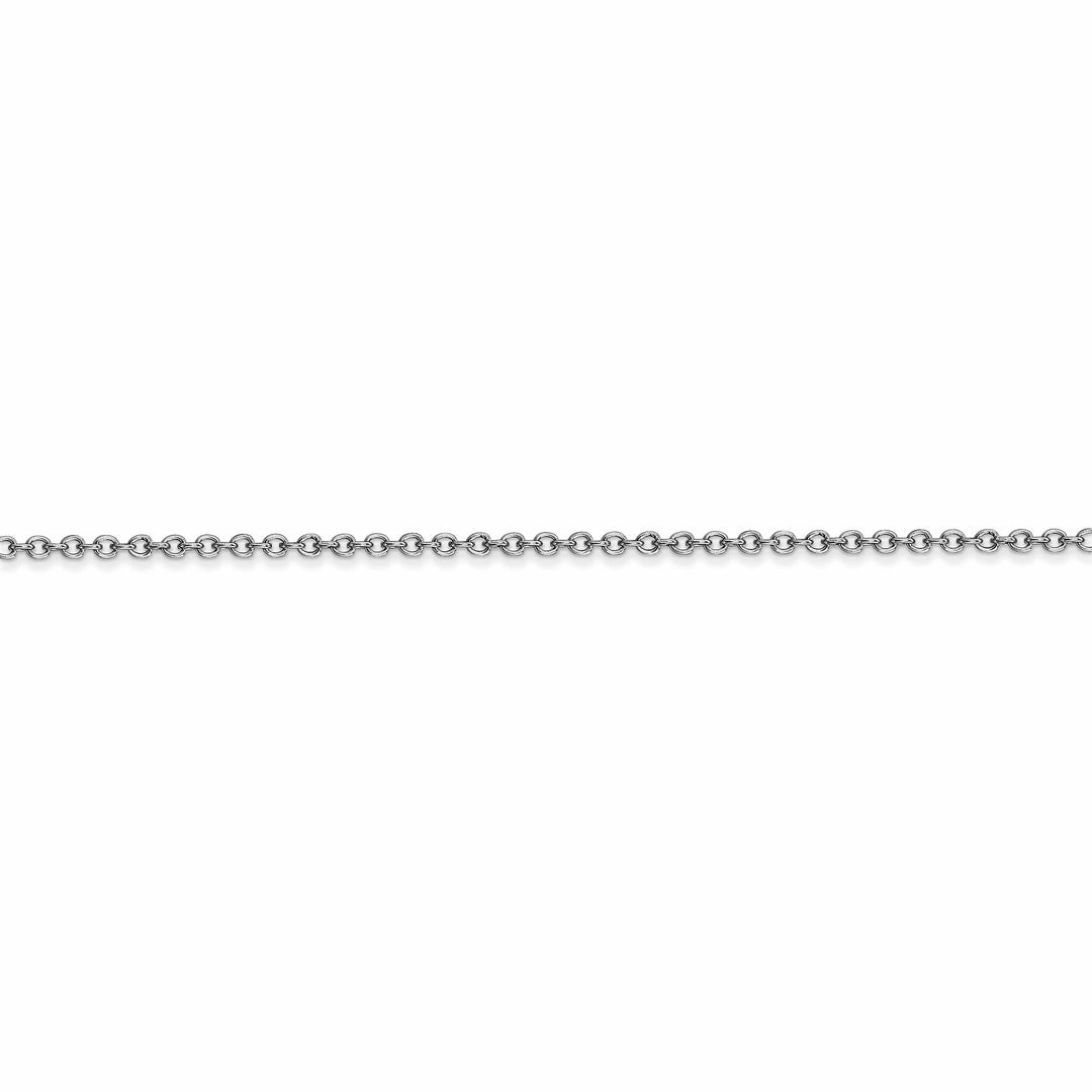 Lovely Rita's Chains 14k White Gold 1.30mm Round Link Cable Chain